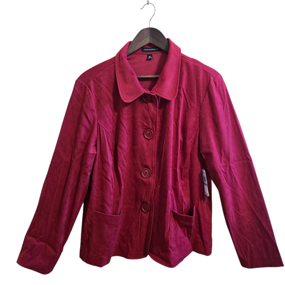 Counterparts Vibrant Red Blazer Size 18 NWT